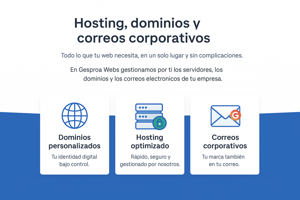 Hosting, dominios y correos
